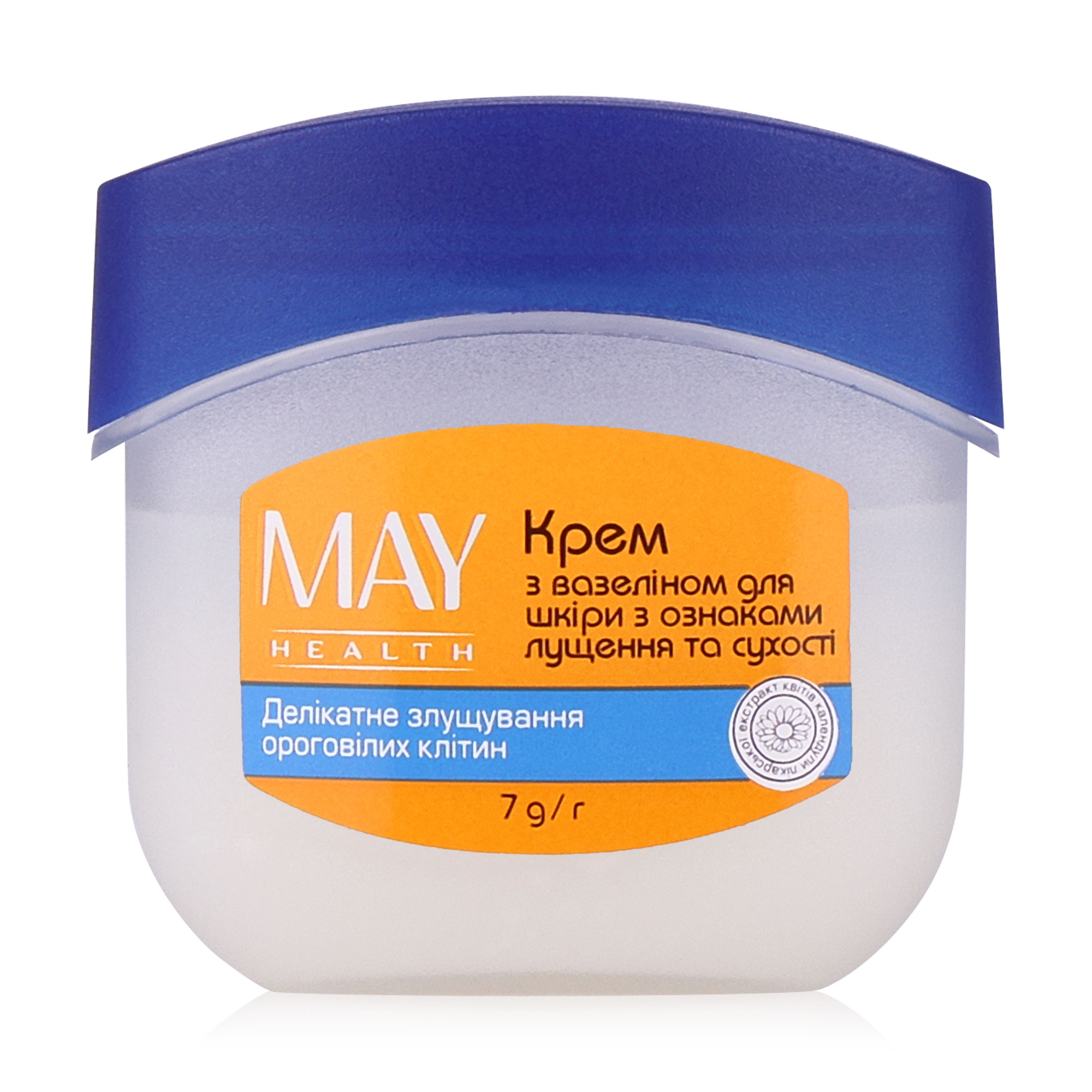 Крем для шкіри MAY Health з ознаками лущення та сухості,  з вазеліном, 7 г